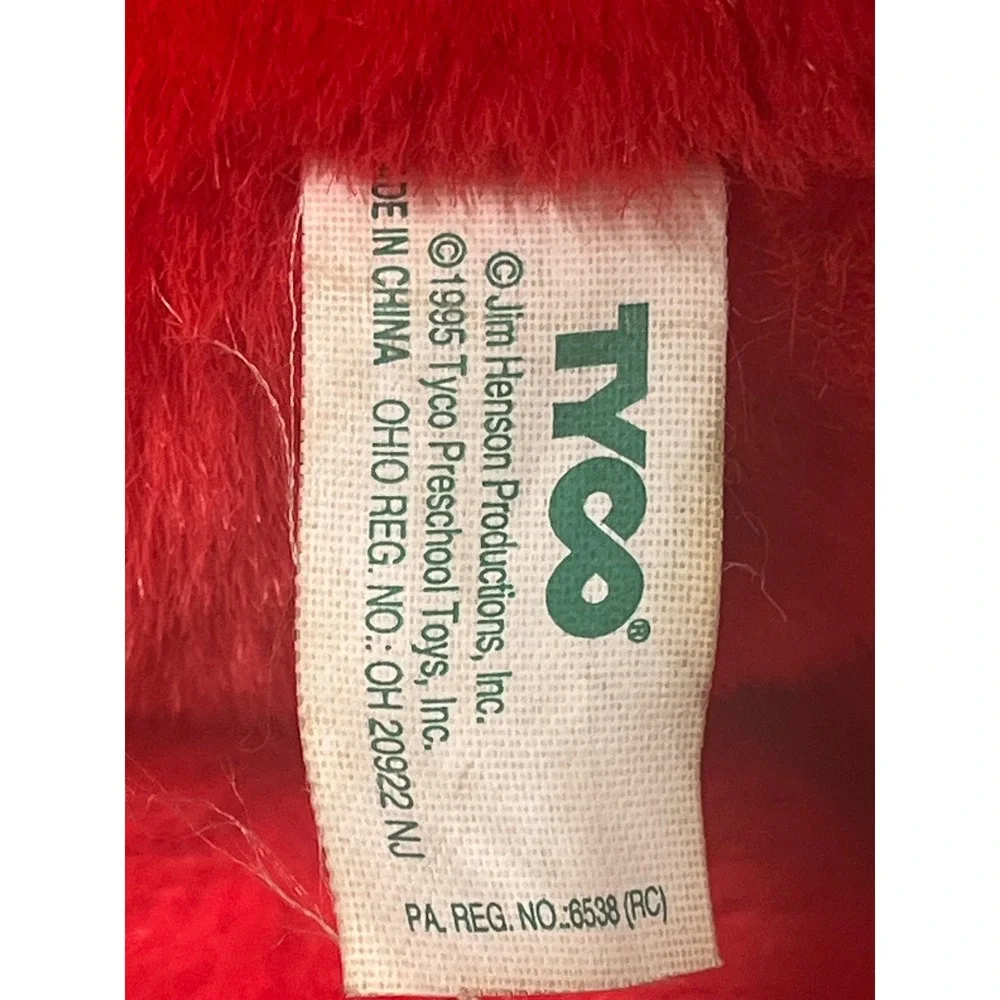 Vintage 1995 Tyco Sesame Street Elmo Plush Toy Red 13 inch 6538 Jim Henson